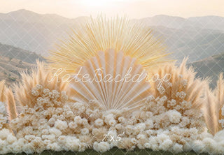 Boho Outdoor Floral Sunburst Foto Achtergrond Designed by Mini MakeBelieve