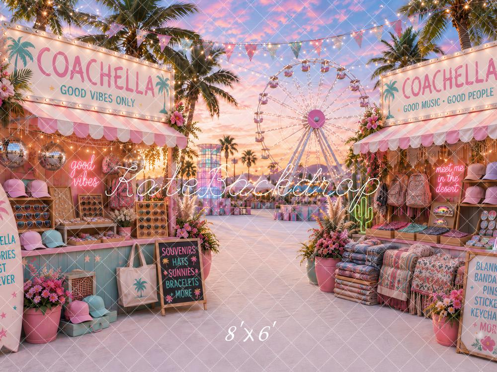 Kate Summer Desert Festival Market Ferris Wheel Printed Backdrop Designed by Ashley Paul