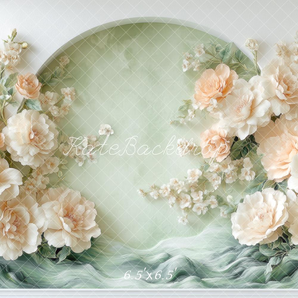 Kate Spring Floral Arch Green Wall Backdrop Designed by Mini MakeBelieve