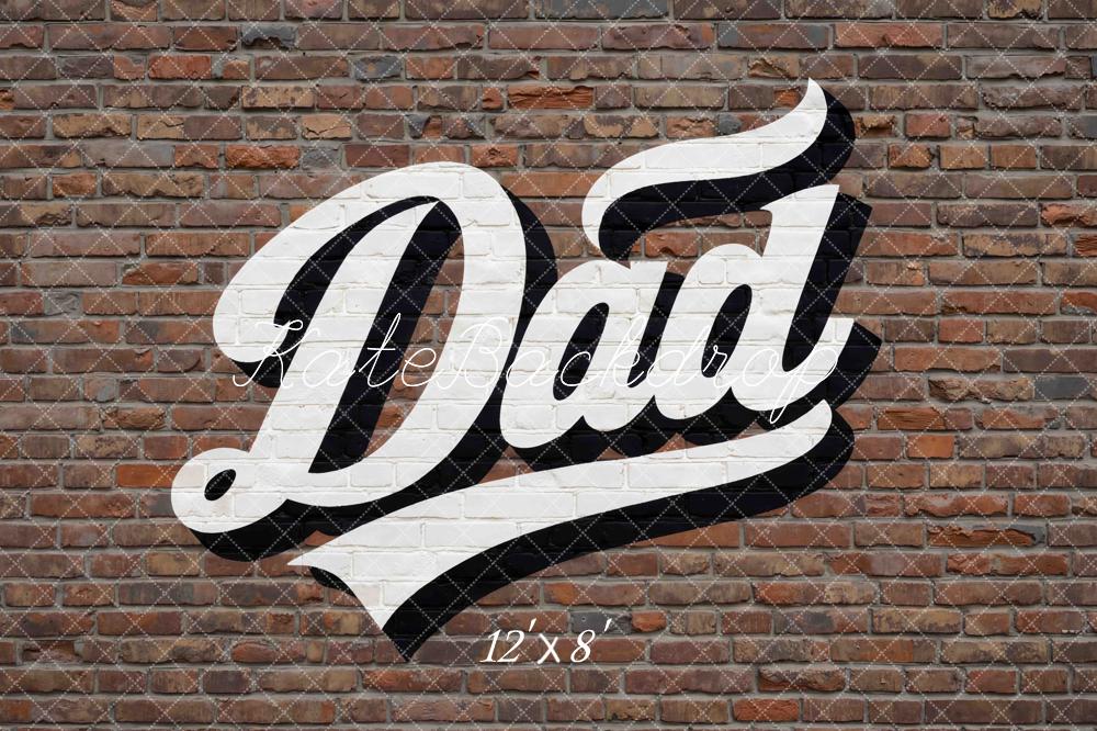 Kate Father's Day Dad Graffiti Brick Wall Printed Backdrop Designed by Mini MakeBelieve