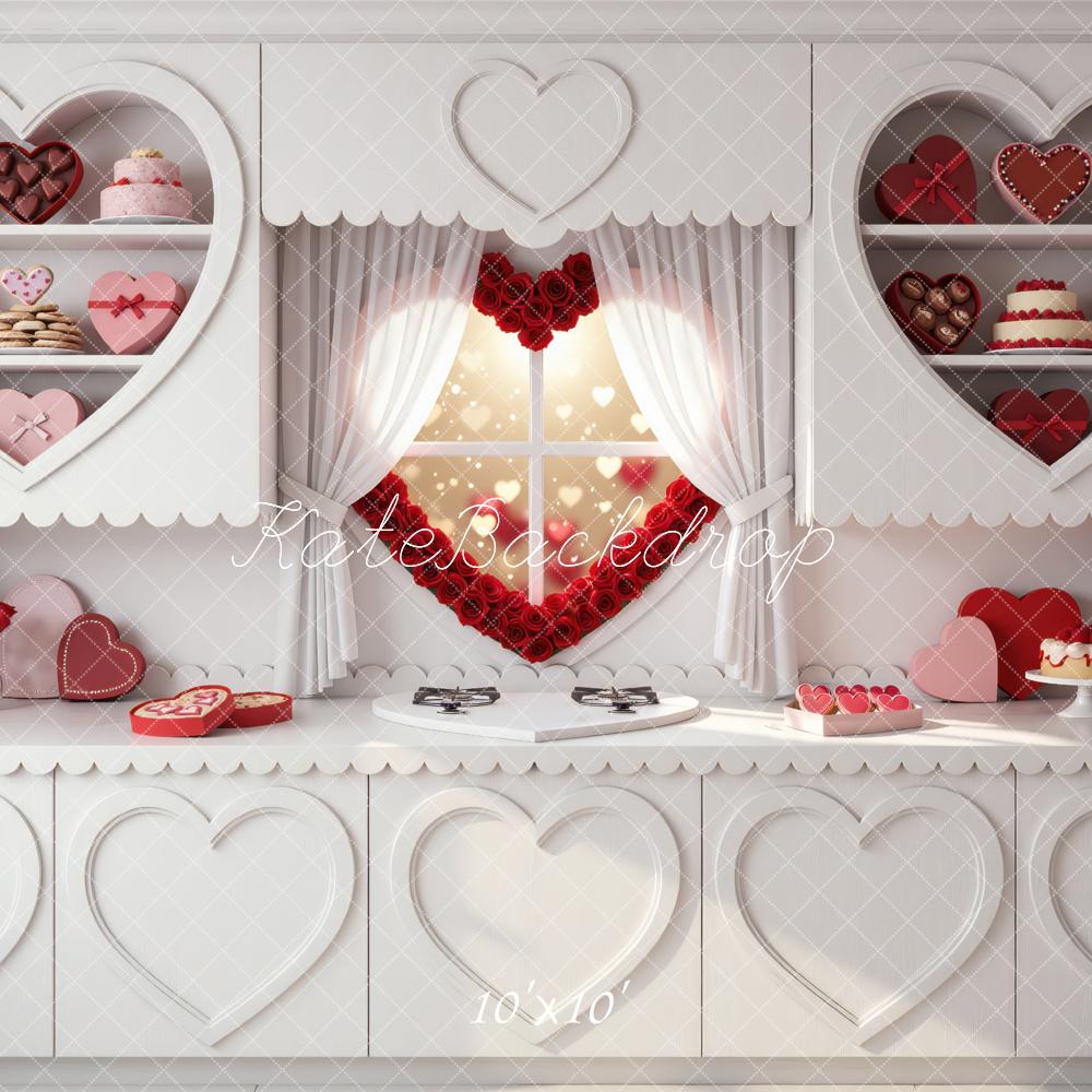 Kate Valentine's Day Heart Shelves Dessert Table Backdrop Designed by Mini MakeBelieve