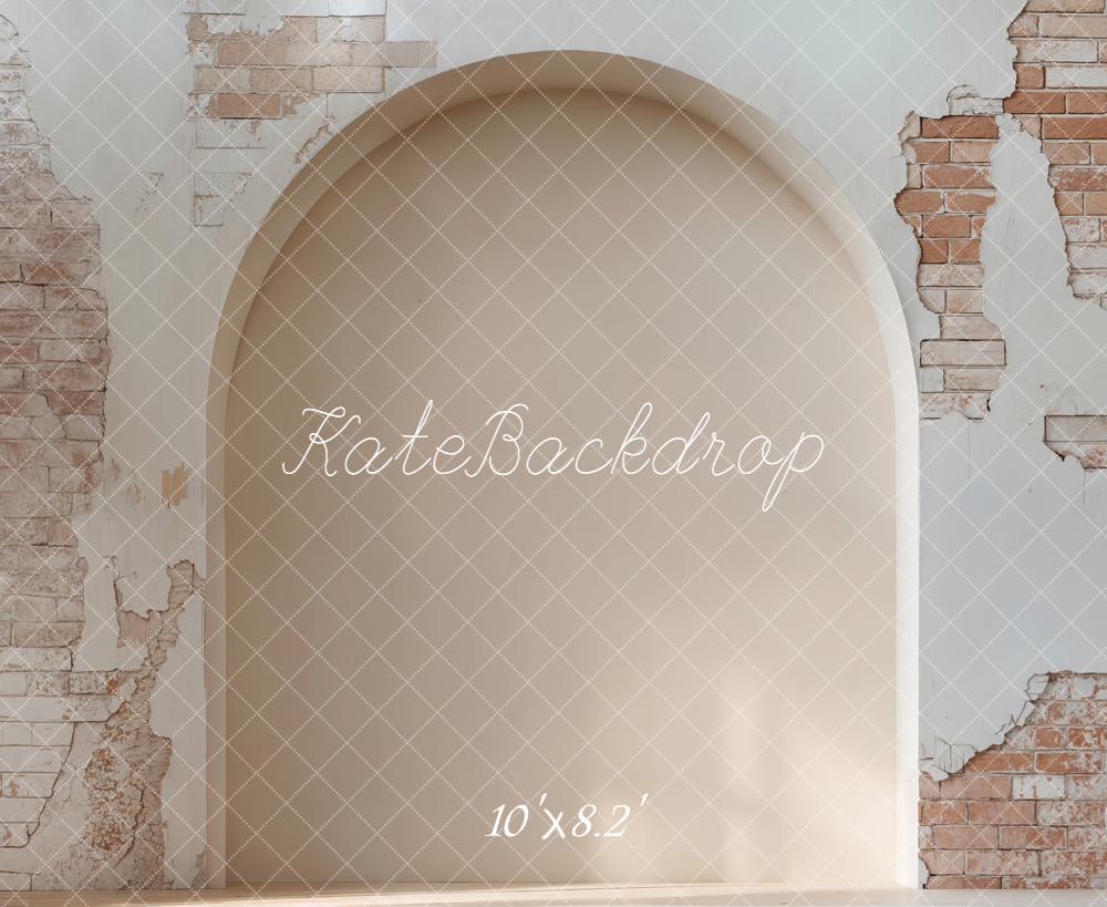 Kate Vintage Brick Arch Wall Printed Backdrop Designed by Emetselch