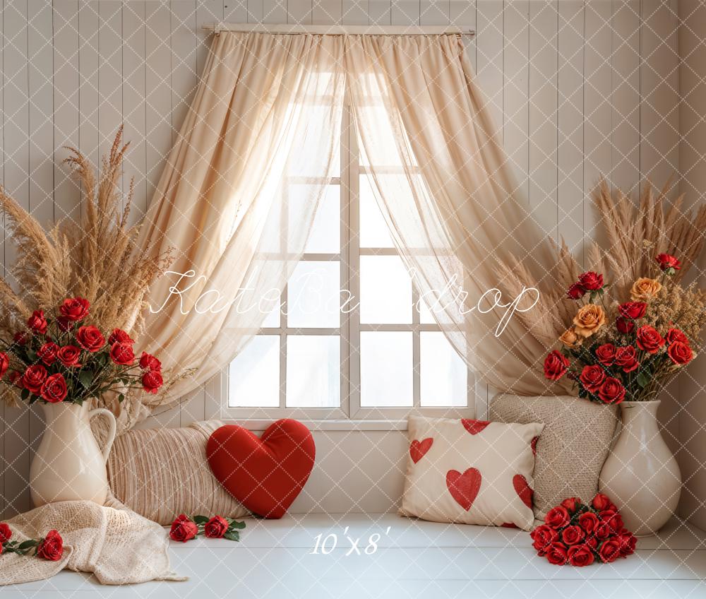 Kate Valentine Boho Curtain Window Backdrop Designed by Emetselch