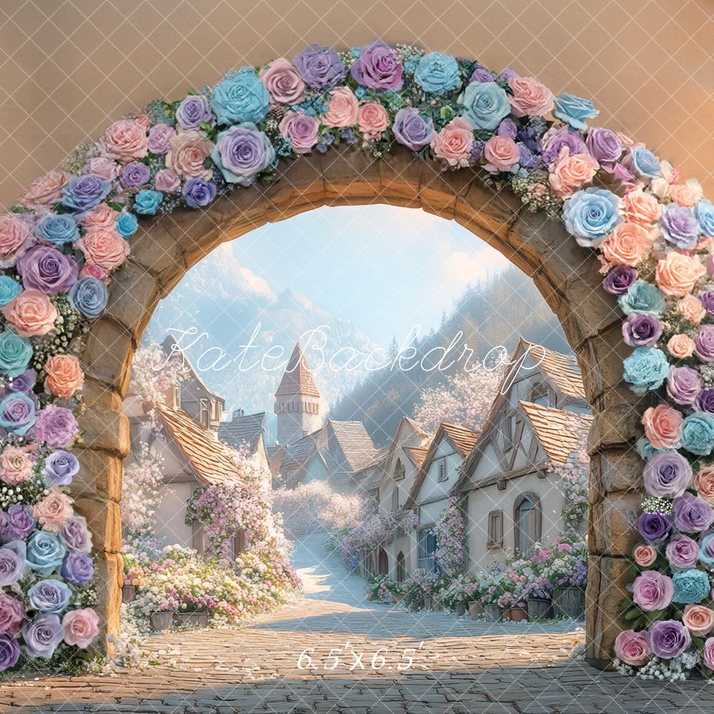 Kate Fairy Flower Arch Village Backdrop Designed by Mini MakeBelieve