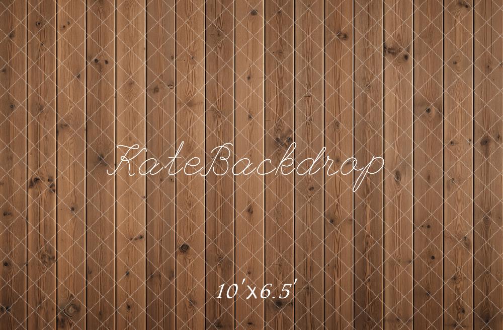 Kate Brown Wooden Plank Floor Printed Backdrop Designed by Emetselch