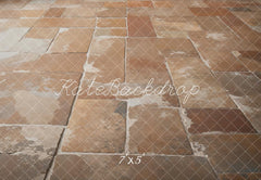 Fondo de Piso de Piedras de Canto Rústico Vintage Diseñado por Emetselch