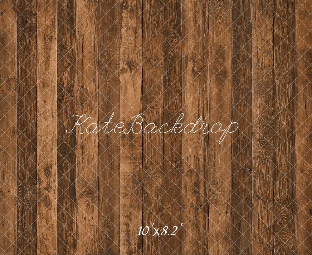 Kate Brown Wood Plank Floor Printed Backdrop Designed by Kate Image