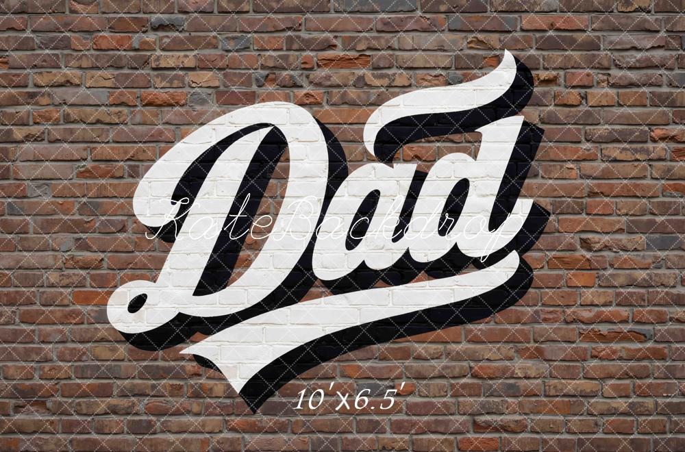 Kate Father's Day Dad Graffiti Brick Wall Printed Backdrop Designed by Mini MakeBelieve