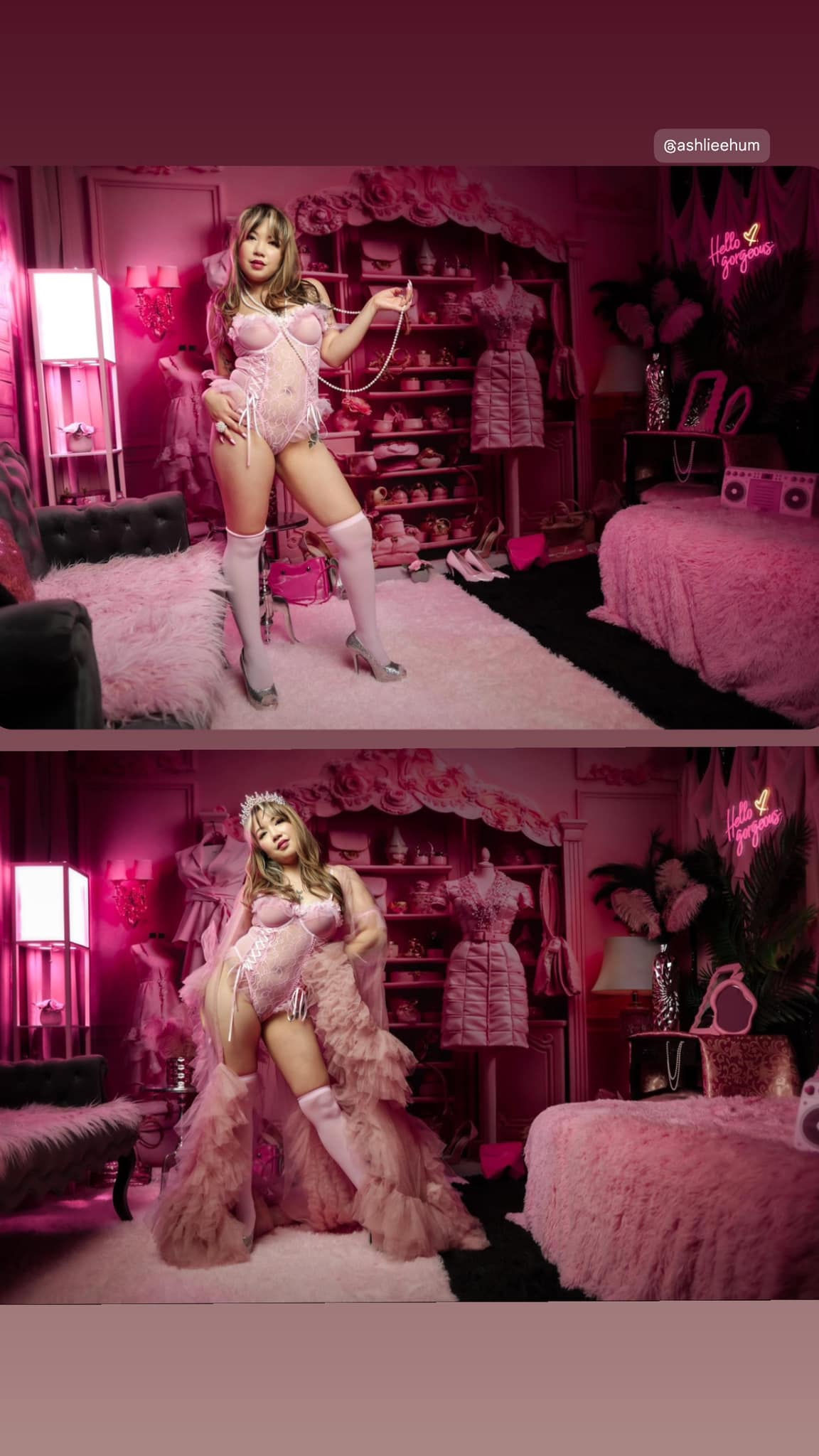 Kate Fashion Doll Pink Room Backdrop Designed by Emetselch