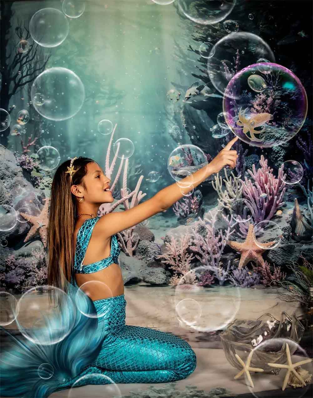 Kate Summer Underwater World Reef Backdrop Designed by Chain Photography