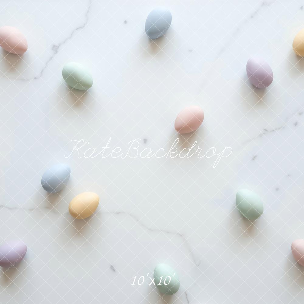 Kate Easter Pastel Eggs Marble Floor Backdrop Designed by Mini MakeBelieve