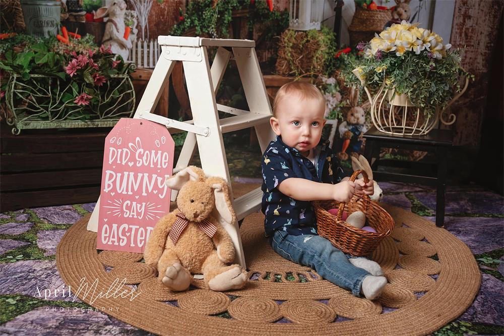 Lente Paas Schuur Konijn Foto Achtergrond Ontworpen door Emetselch