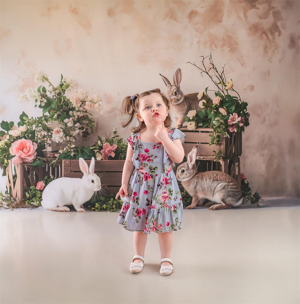 Kate Cottontail Easter Bunnies Backdrop Designed by Patty Robert
