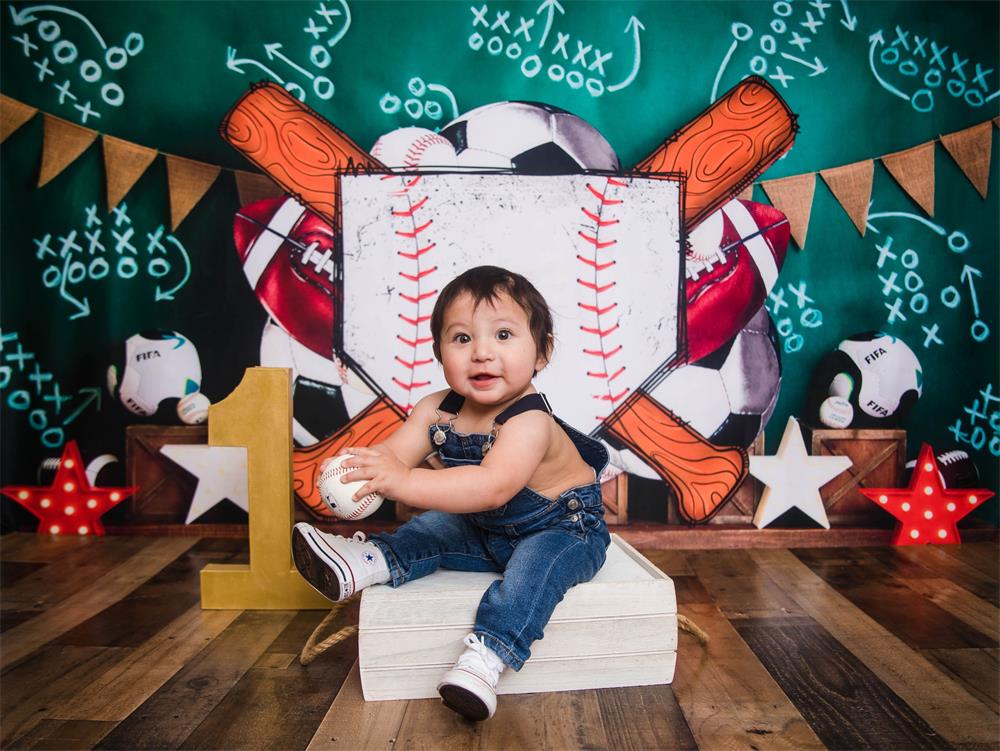 Kate All-Star Sports Strategy Chalkboard Backdrop Designed by Megan Leigh Photography
