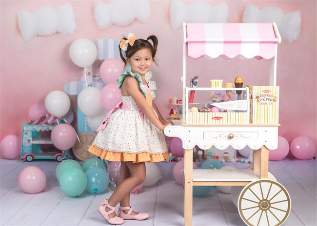 Sweet Pastel Ice Cream Party Backdrop