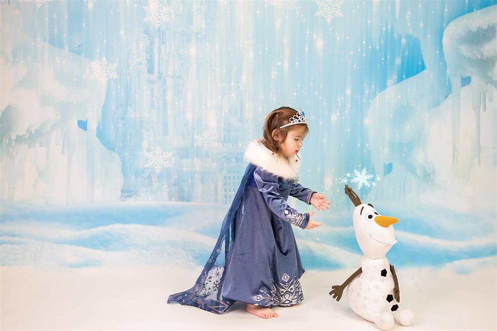 Kate Winter Ice Frozen Snow Castle/Christmas Backdrop Designed By Jerry_Sina