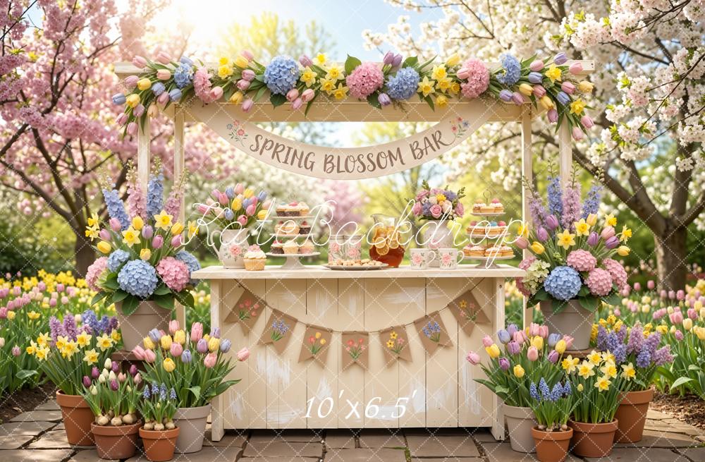 Kate Spring Blossom Bar Floral Stand Garden Backdrop Designed by Emetselch