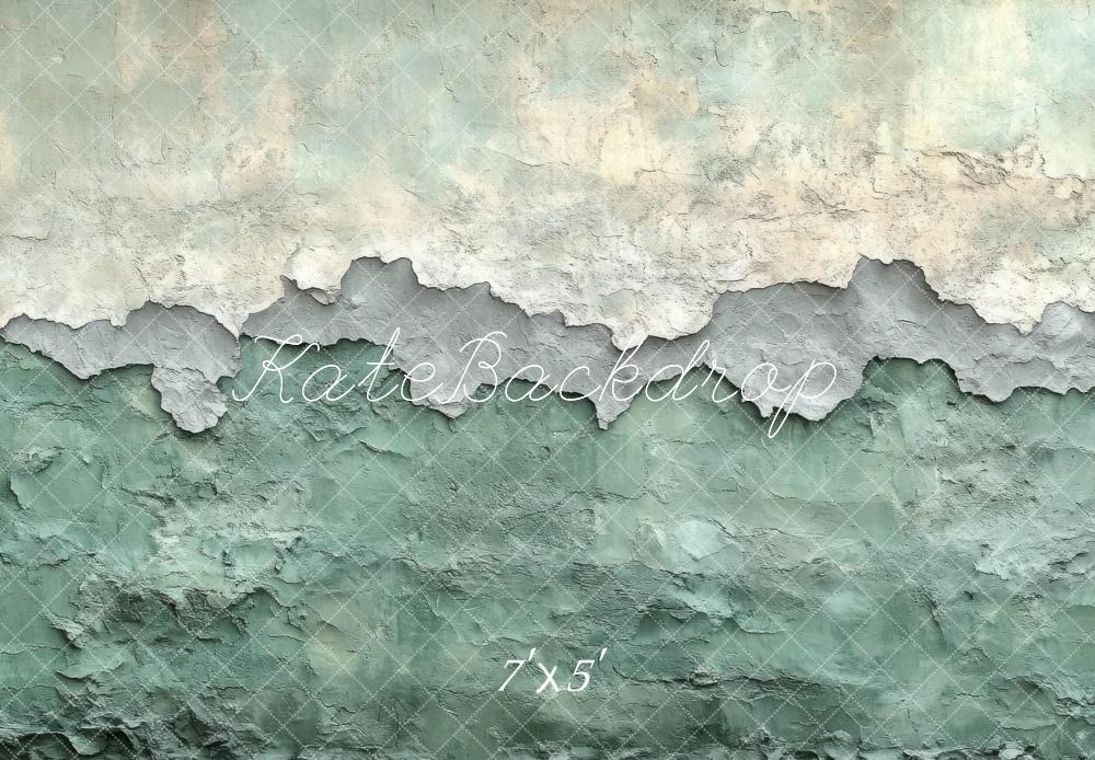 Kate Abstract Texture Vintage Green Wall Backdrop Designed by Mini MakeBelieve