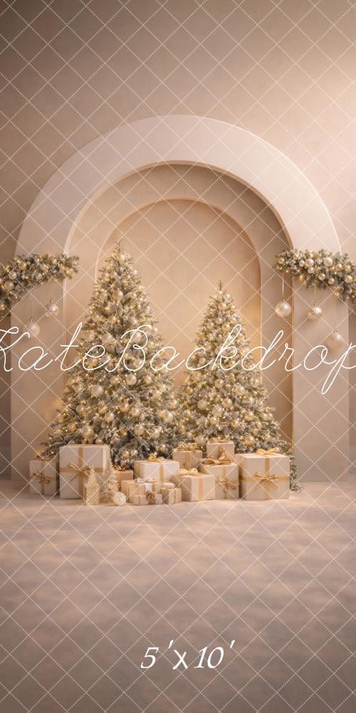 Kate Sweep Christmas Arch Presents Printed Backdrop Designed by Happy Squirrel Design