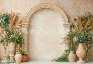 Fondo de vegetación verde boho elegante arco diseñado por Emetselch