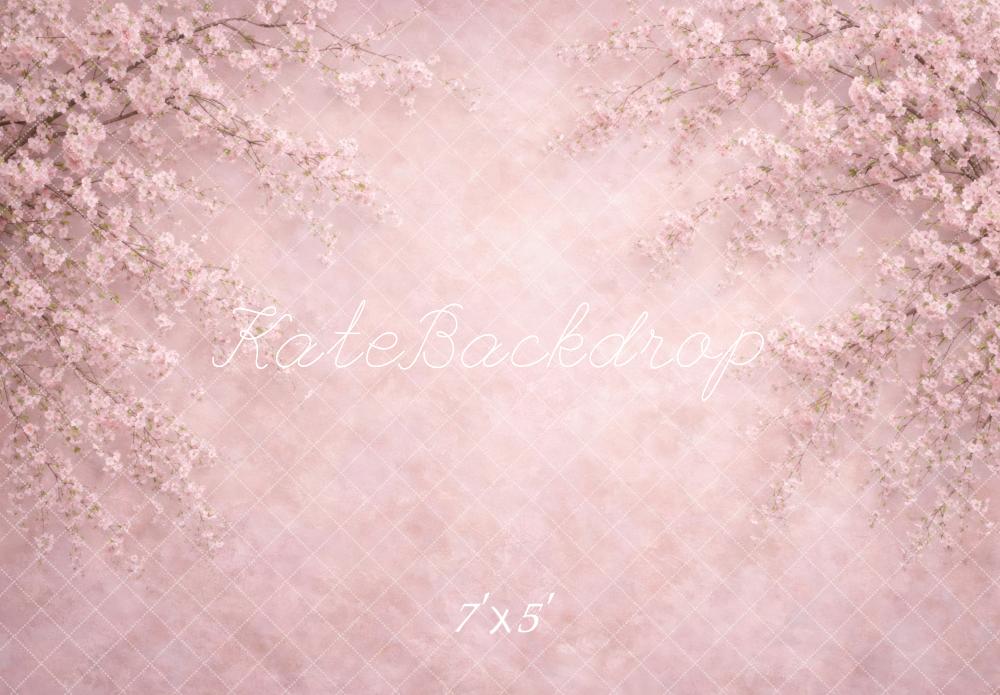 Kate Spring Pink Flower Arch Branches Printed Backdrop Designed by Vertigo Productions