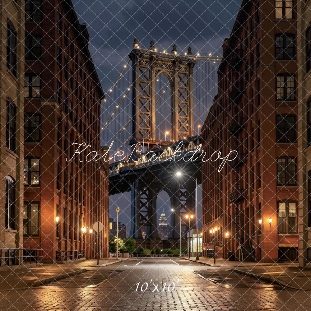 Kate City Bridge Street Night View Backdrop Designed by Mini MakeBelieve