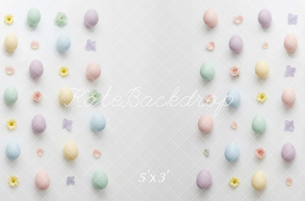 Kate Easter Pastel Eggs Flowers Floor Backdrop Designed by Mini MakeBelieve