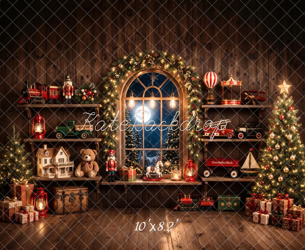 Kate Christmas Window Garland Toys Christmas Tree Printed Backdrop Designed by Emetselch