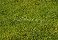 Kate Green Grass Field Floor Printed Backdrop Designed by Emetselch