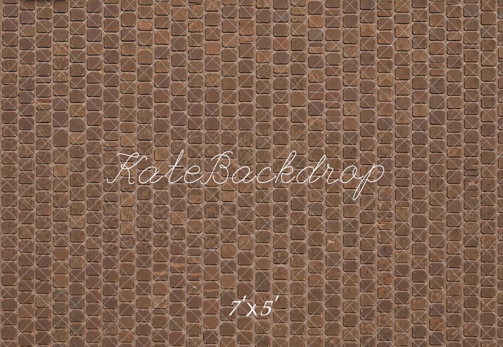 Kate Brown Mosaic Tile Floor Printed Backdrop Designed by Kate Image