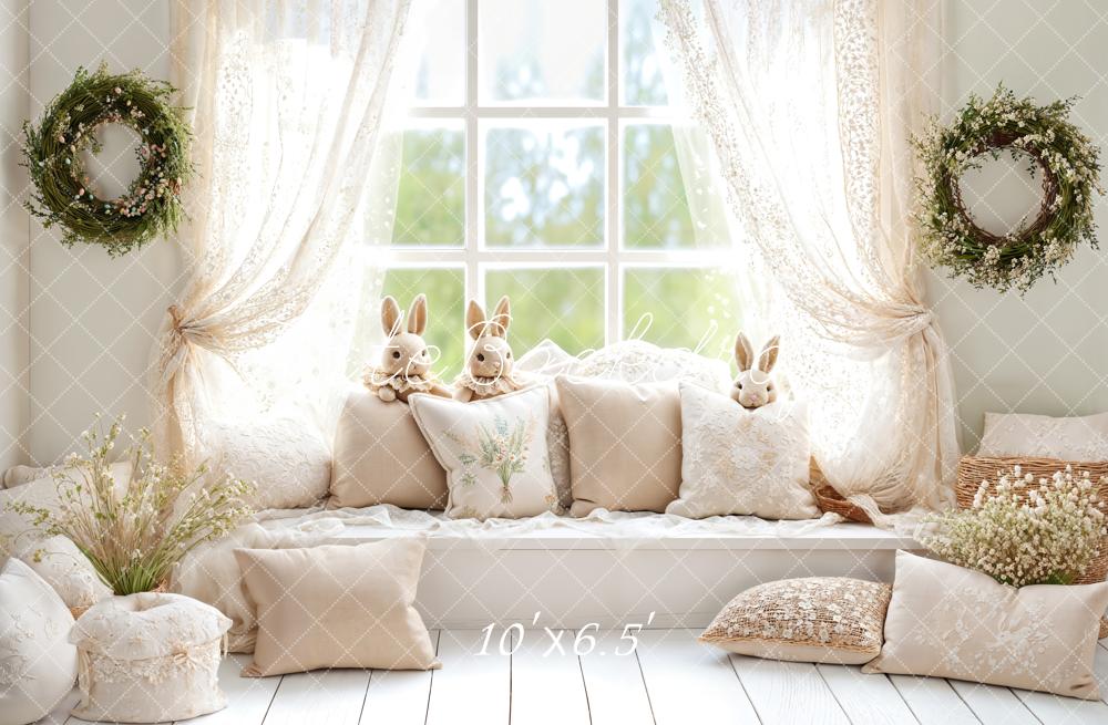 Kate Easter Bunny Window Sofa White Backdrop Designed by Emetselch