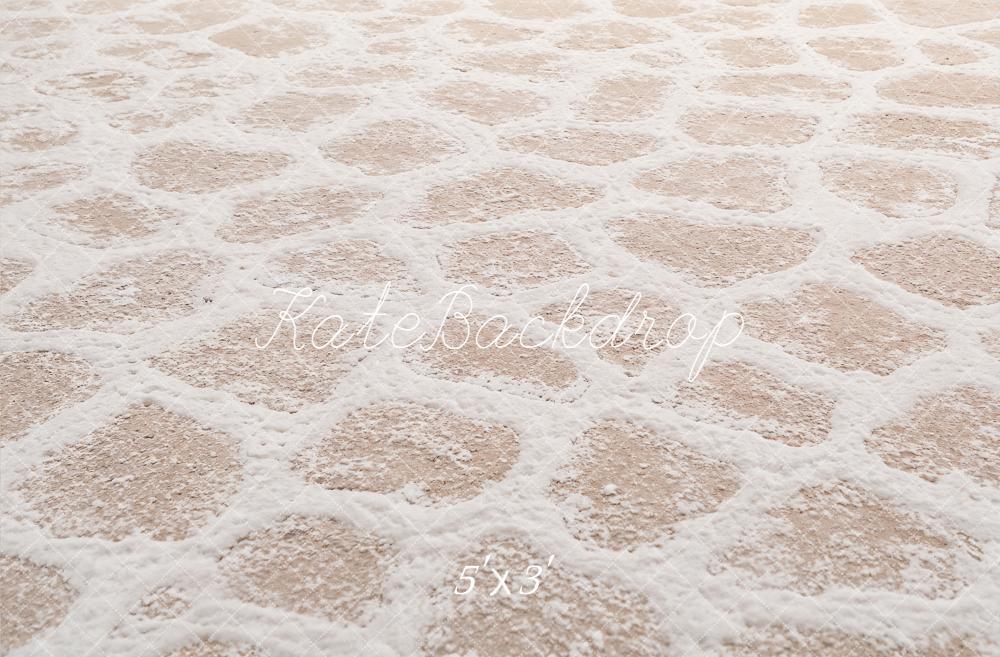 Kate Beige Snowy Cobblestone Floor Printed Backdrop Printed Backdrop Designed by Emetselch