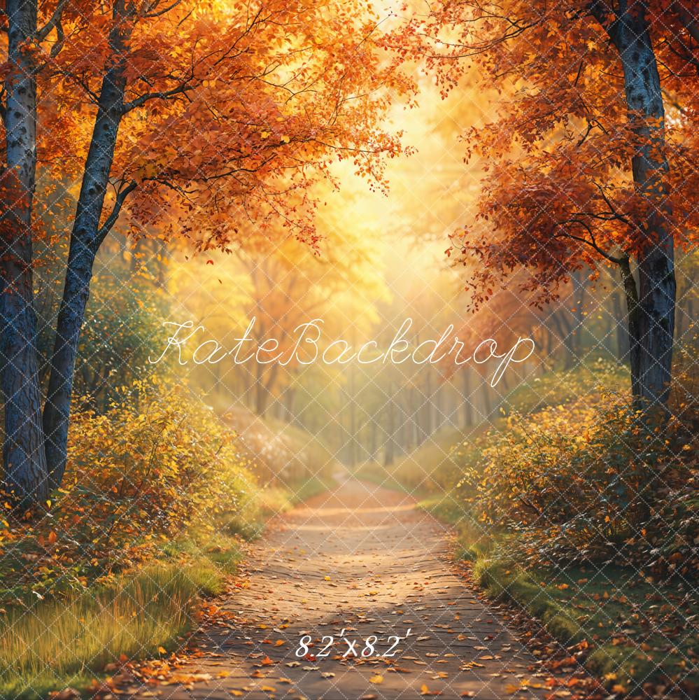 Fondo del sendero forestal de otoño Diseñado por Emetselch