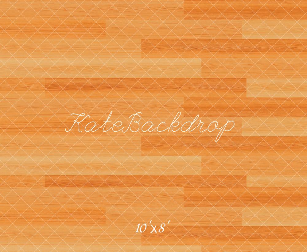 Kate Orange Wooden Floor Backdrop Designed by Kate Image