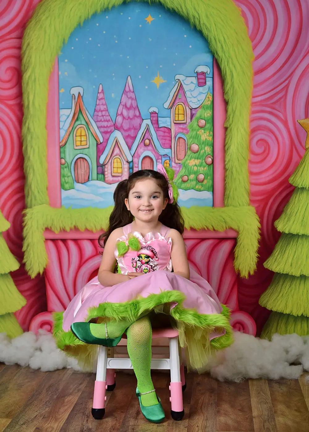 Christmas Candy Wonderland Funhouse Foto Achtergrond Designed by Patty Roberts