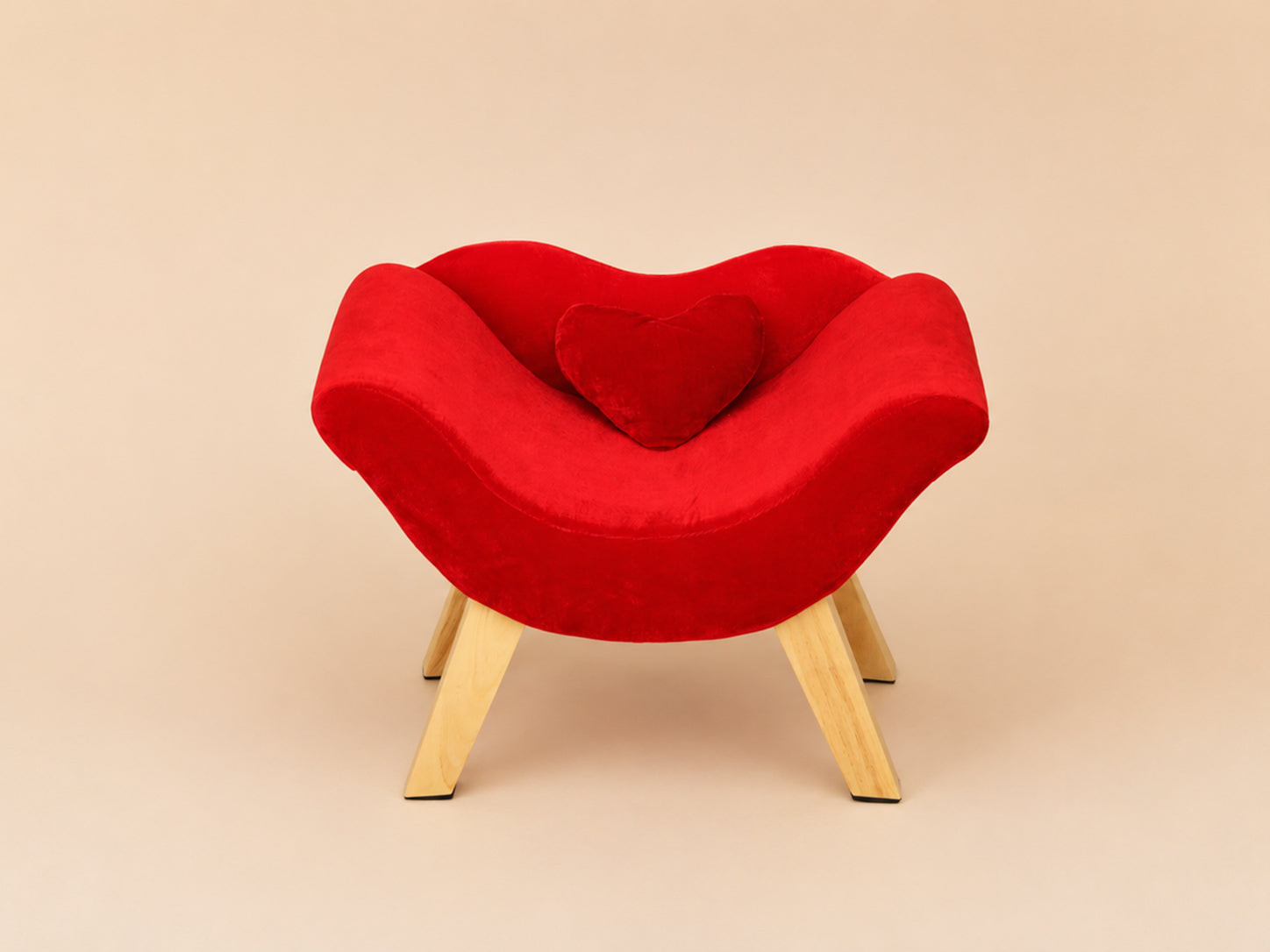 (Pre-sale 15 days) Kate 'Sweetheart' Red Velvet Posing Chair | Newborn & Sitter Photo Prop