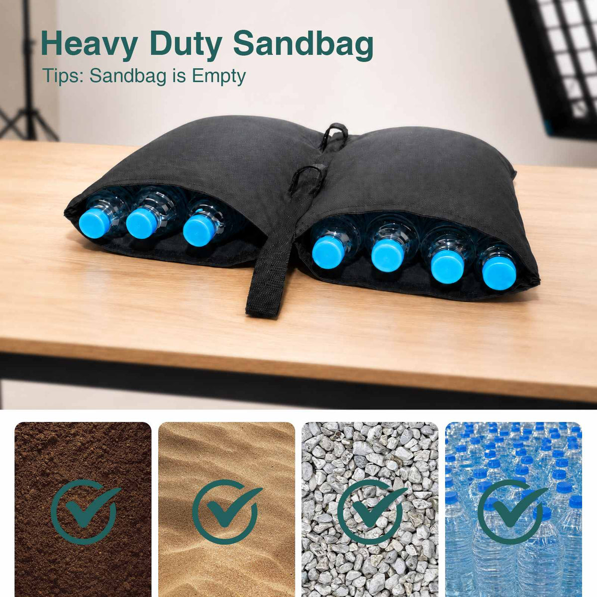 Kate 4 Pack Sand Bags for Weight Bags&Light Stand Photography Tripod Video Equipment