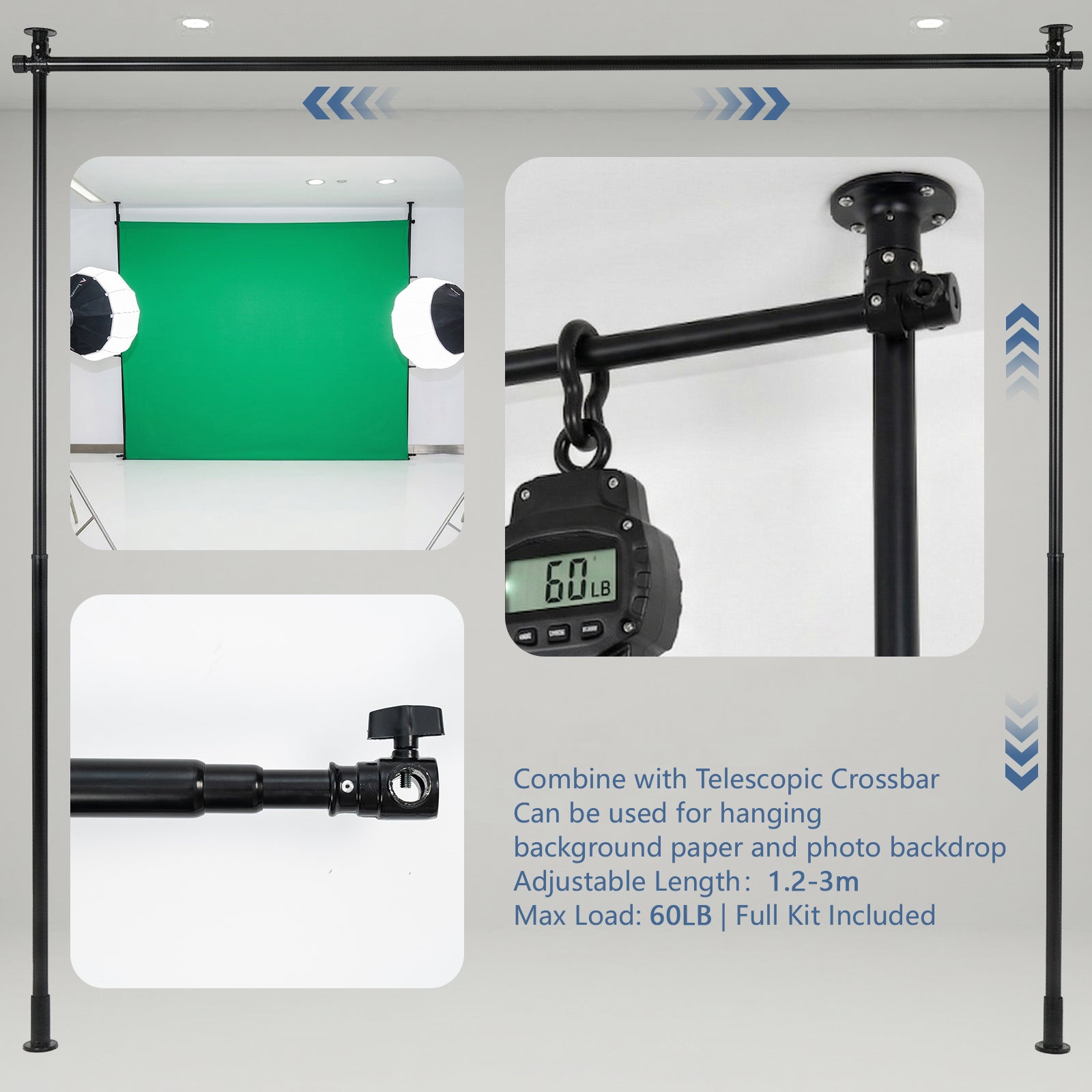 Equipment Framework Telescopic Stand Verstelbare Fotografische Foto Achtergrond Display Stand