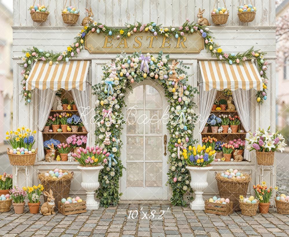 Kate Easter Flower Shop Eggs Bunnies Backdrop Designed by Emetselch