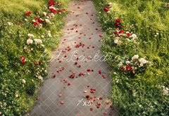 Sfondo del Percorso del Giardino di Rose Romantico progettato da Emetselch