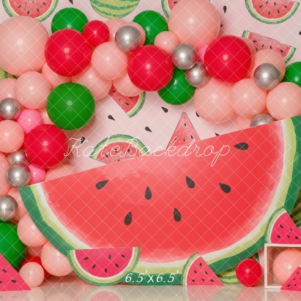 Kate Summer Watermelon Balloons Fruit Pattern Backdrop Designed by Emetselch