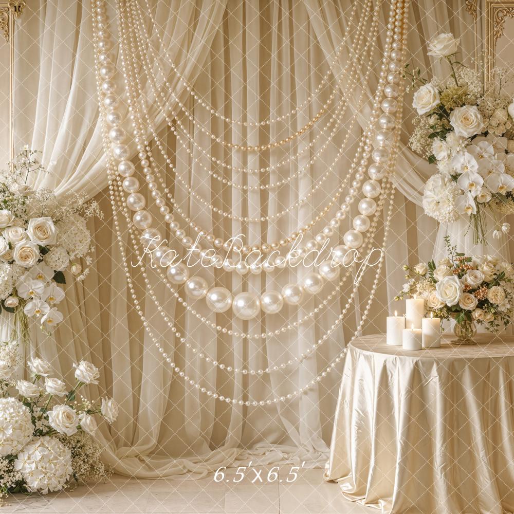 SALE Kate Mother's Day Pearl Garland Floral Elegant Wedding Backdrop Designed by Emetselch