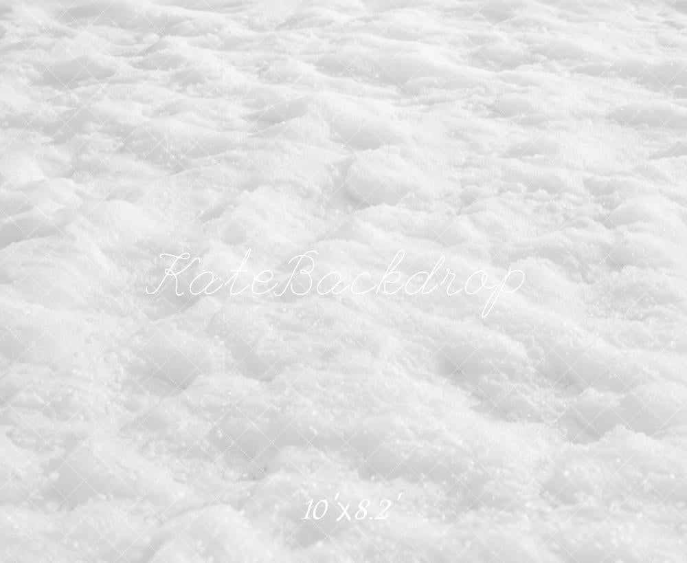 Kate White Snowy Ground Texture Printed Backdrop Designed by Kate Image