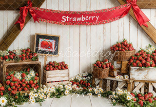 Sfondo Rustico a Fiori di Fragola Primaverile Designed by Emetselch