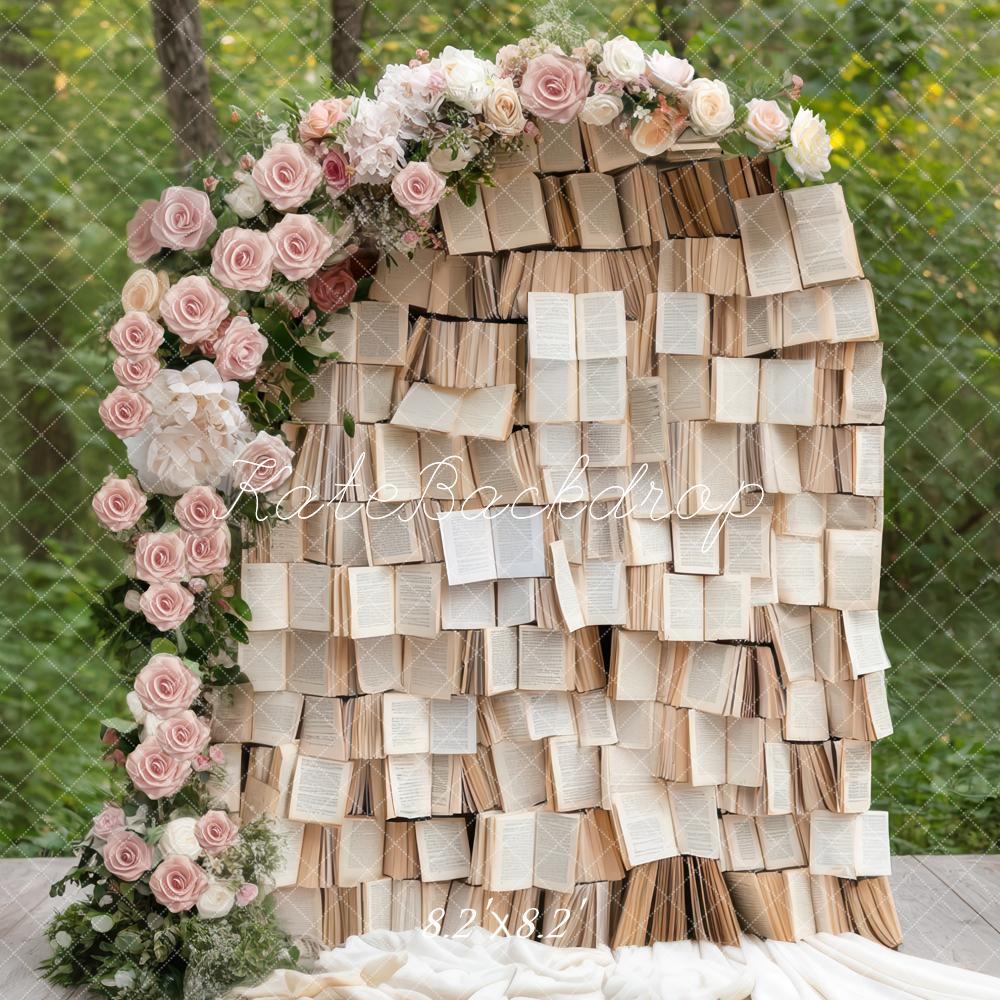 Fondo de Arco Floral de Libros del Bosque Elegante Designed by Mini MakeBelieve
