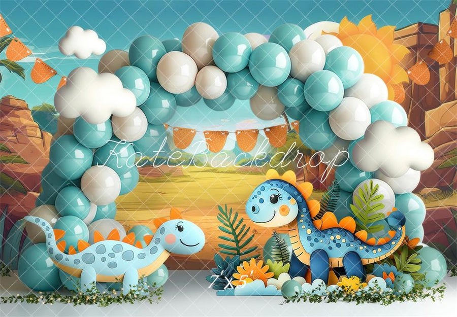 Various Baby Dinosaurs Cars Wild Arch Backdrop Kit