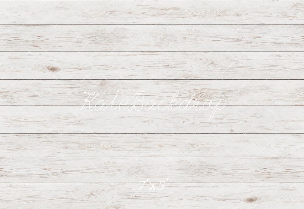 Kate White Wood Plank Floor Printed Backdrop Designed by Kate Image
