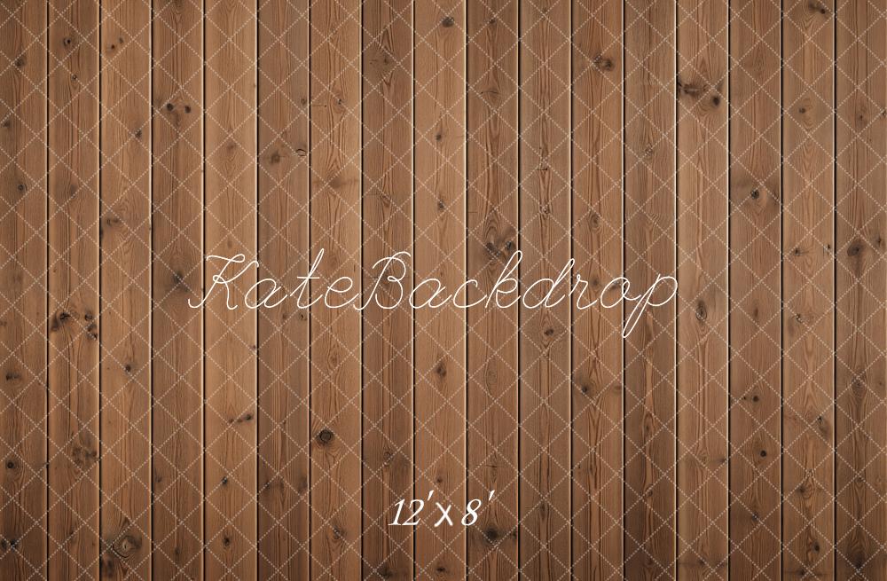 Kate Brown Wooden Plank Floor Printed Backdrop Designed by Emetselch