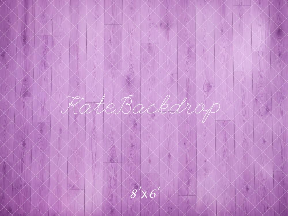 Kate Purple Wood Floor Printed Backdrop Designed by Megan Leigh Photography
