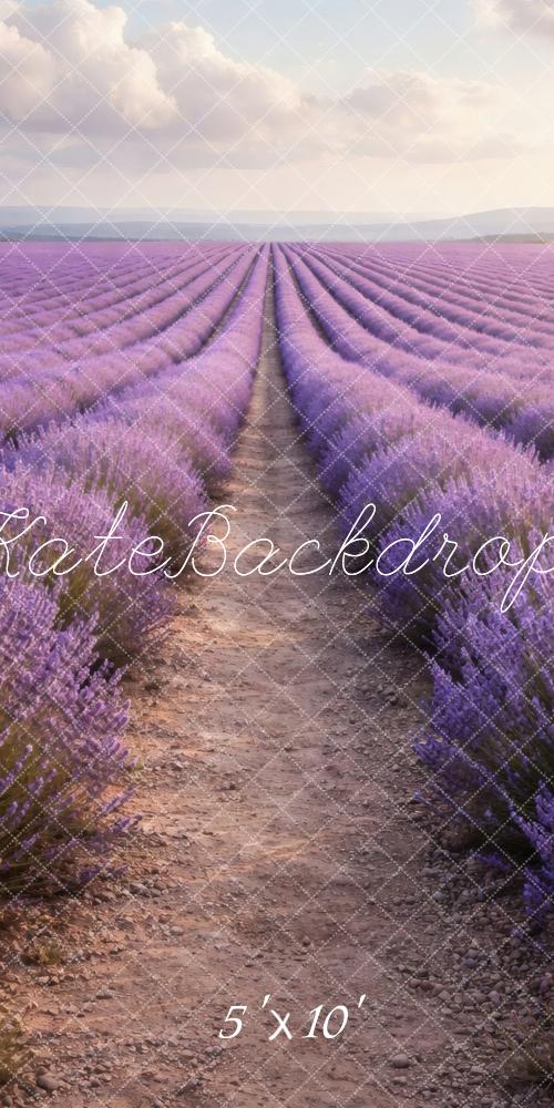 Kate Sweep Lavender Field Path Printed Backdrop Designed by Vertigo Productions